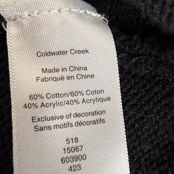 Coldwater Creek black moose on the loose sweater size small - Picture 9 of 9